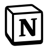 Icône Notion, outil d'organisation utilisé par Ambre, designer UI