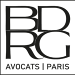 Logo BDRG Avocats Paris sur fond blanc, identité de marque par Ambre design