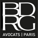 Logo BDRG Avocats Paris en version fond noir, design par Ambre