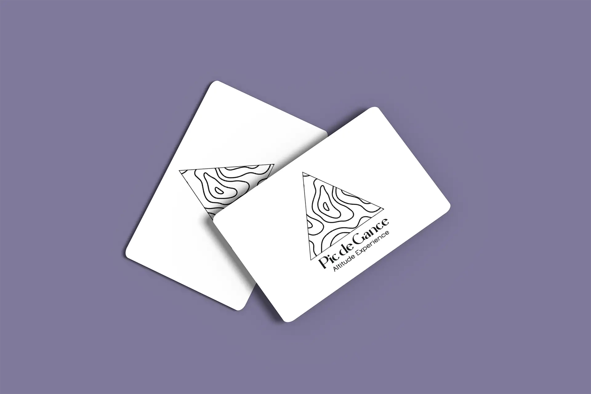Cartes de visite Pic de Gance, design graphique par Ambre