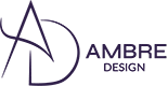 Logo Ambre Design en version violet foncé