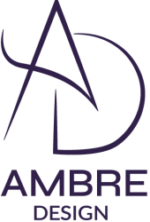Logo violet de Ambre Design UI designer à bordeaux